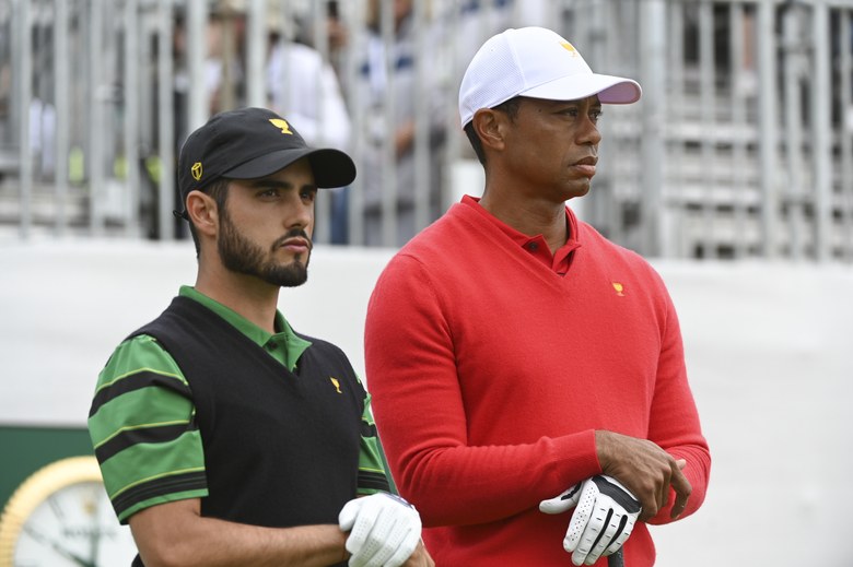 Tiger Woods drops the mic during victory press conference: “Abe wanted it, he got it”