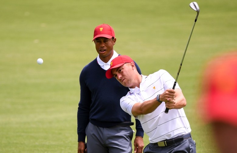 Tiger Woods puts himself out first, partnering with Justin Thomas