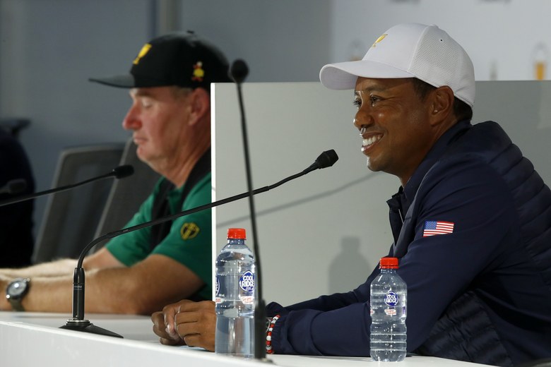 The Sunday pairings come out amid slight tension between Tiger & Ernie