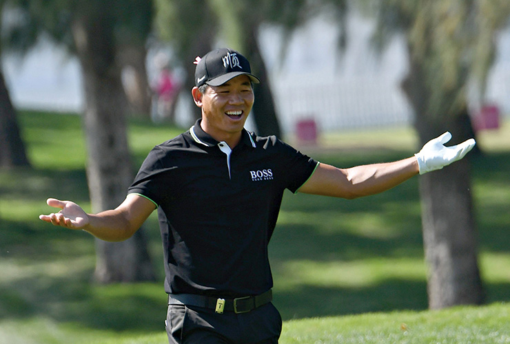With a dash of luck and some inspired wedge work and putting, Ashun Wu is the man to beat in Dubai