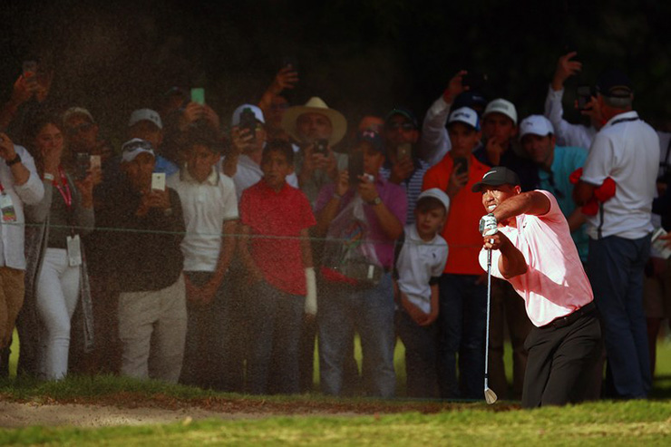 There’s already a commemorative plaque for Tiger Woods’ incredible bunker shot at the WGC-Mexico