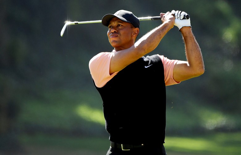 Tiger starts Genesis with goosebumps-inducing eagle, finishes with two-under 69