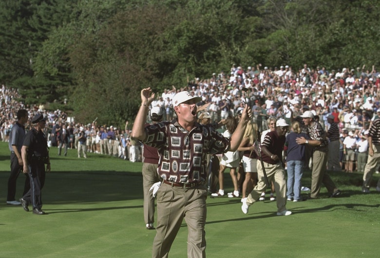 Justin Leonard dusted off the ugliest golf shirt ever and had a nice little 1999 Ryder Cup rewatch party