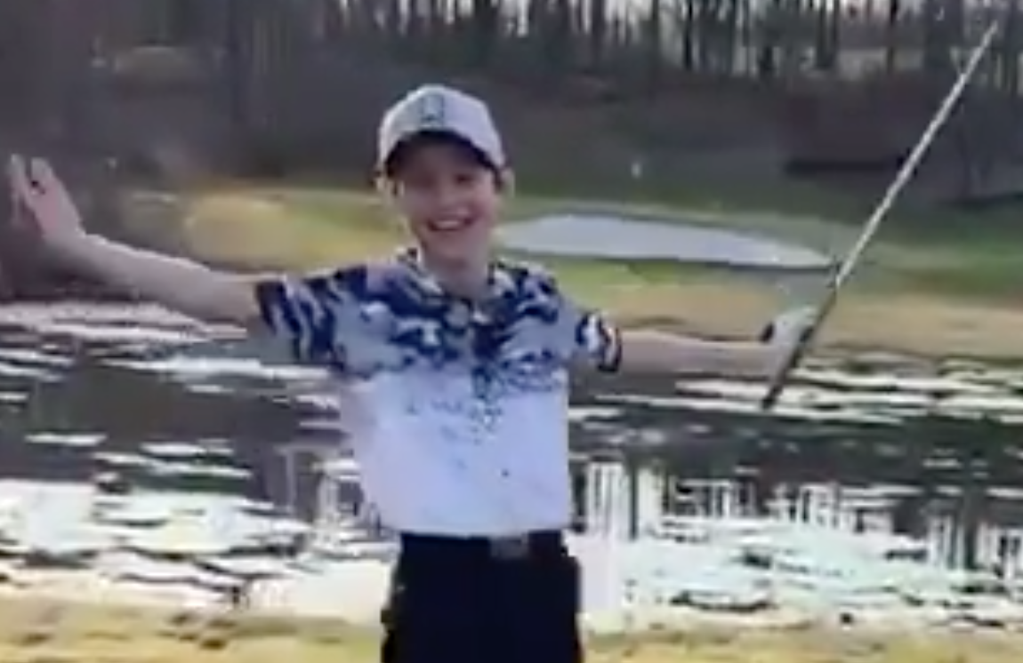The only thing better than this kid making a hole-in-one is his mum’s reaction