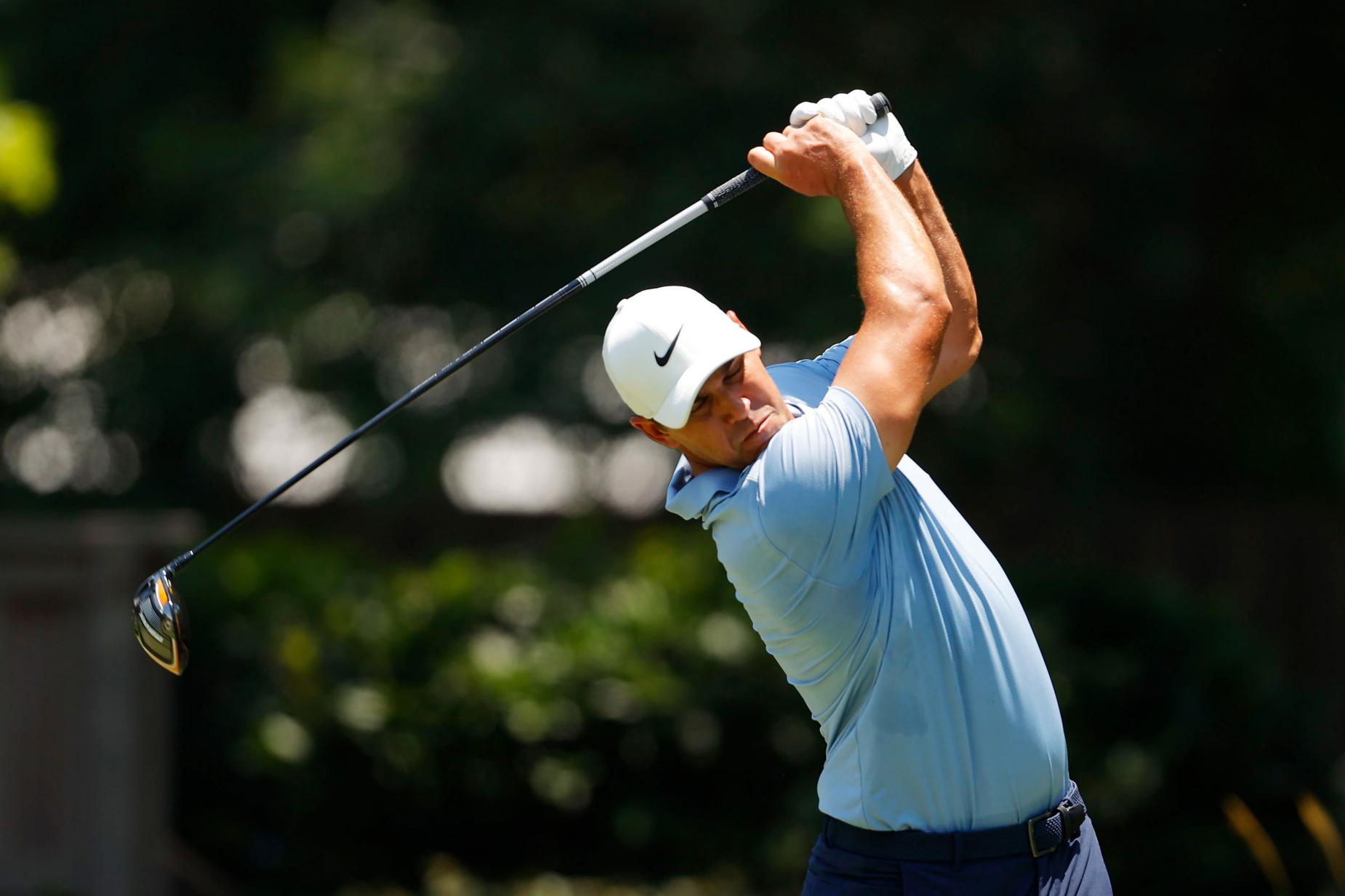 Brooks Koepka nearly makes hole-in-one on par 4, likes shot so much he retweets it during weather delay