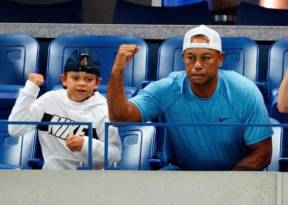 How did Tiger Woods pass the time during quarantine? Horror books and tennis, obviously