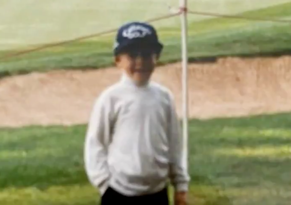 Tyrrell Hatton celebrates his BMW PGA win by sentimentally recreating a photo of himself as a kid attending the tournament