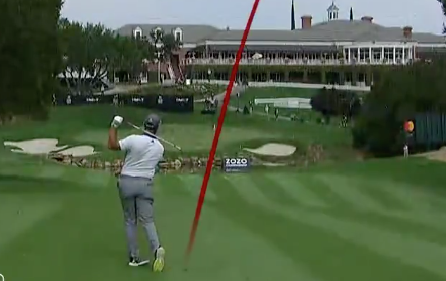 Jon Rahm shanks one off the planet at Sherwood, still makes miraculous bogey