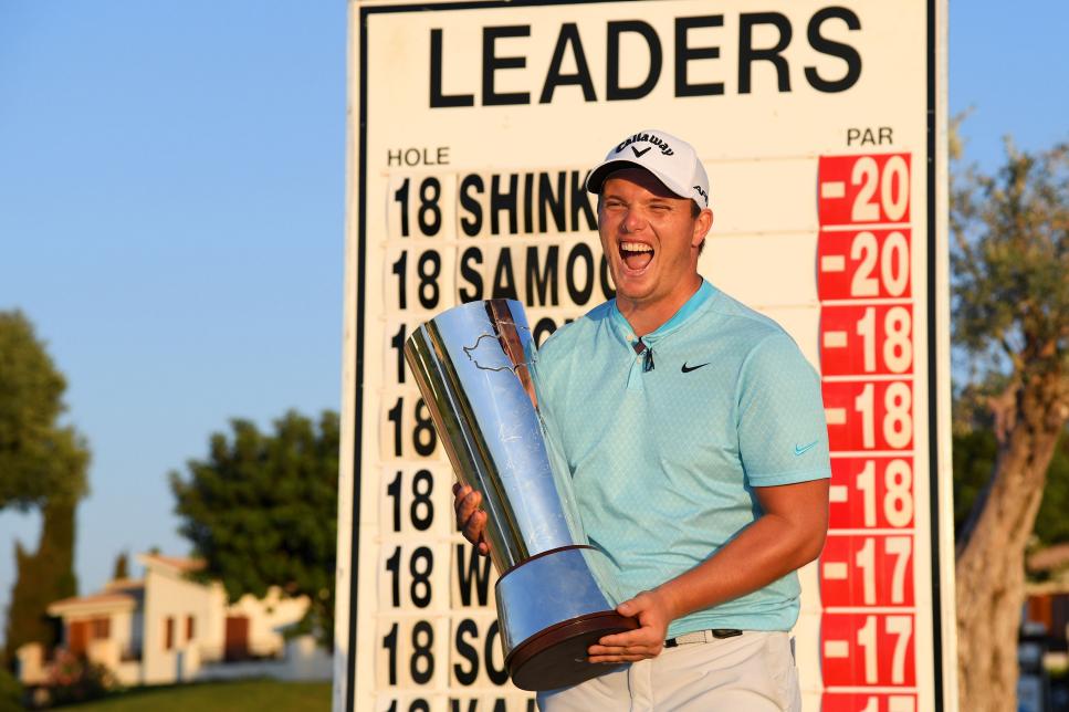 Callum Shinkwin will never forget the incredible putt that helped him claim his first Euro Tour title