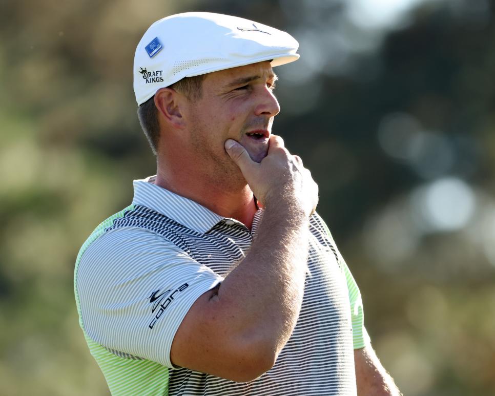 Bryson DeChambeau in danger of missing cut after disastrous third hole