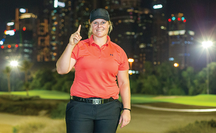 Swede Caroline Hedwall slam-dunks ace en-route to OMEGA Dubai Moonlight Classic lead