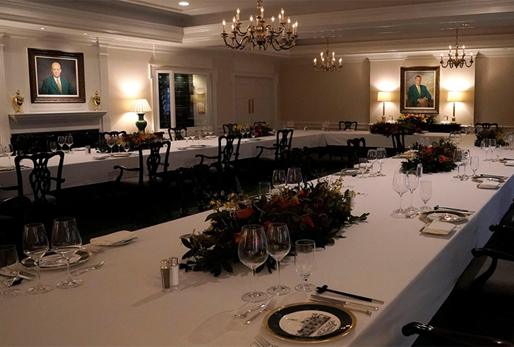 Here’s what the socially distanced Champions Dinner looked like