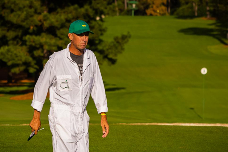 Surprise! “Bones” Mackay will be on the bag at Augusta National