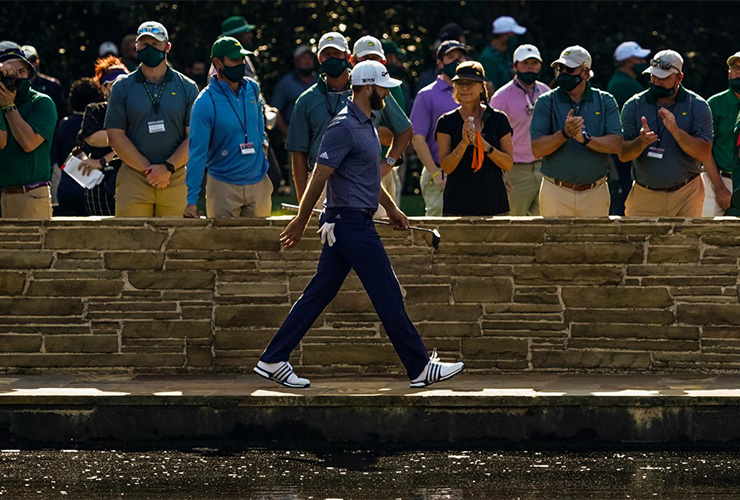 Dustin Johnson’s laid-back vibe is perfect answer to muted Masters