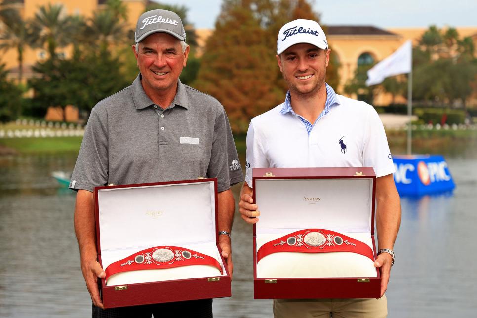 Justin and Mike Thomas made an unusual bit of history en route to winning the PNC Championship
