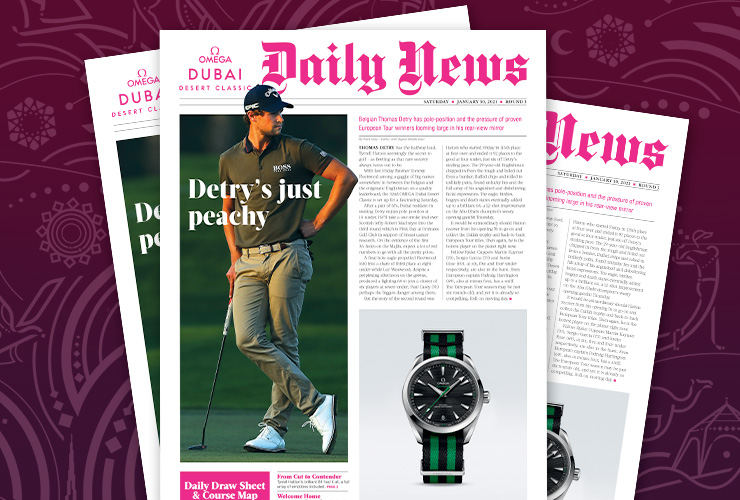 Saturday’s OMEGA Dubai Desert Classic Daily News is FREE here