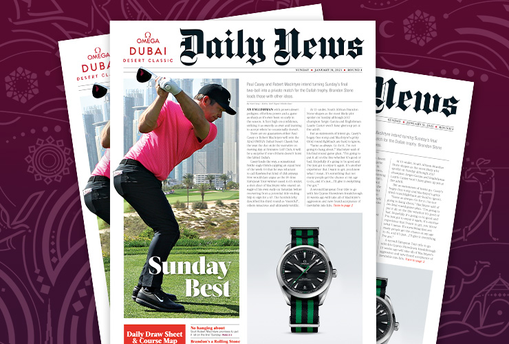 Sunday’s OMEGA Dubai Desert Classic ‘Daily News’ is FREE here