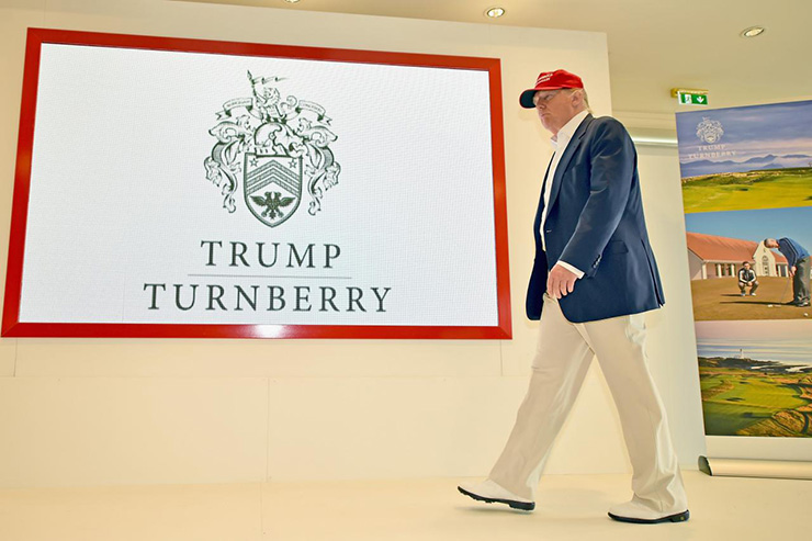 Trump-owned Turnberry course heavily vandalised by Palestinian group that claims responsibility