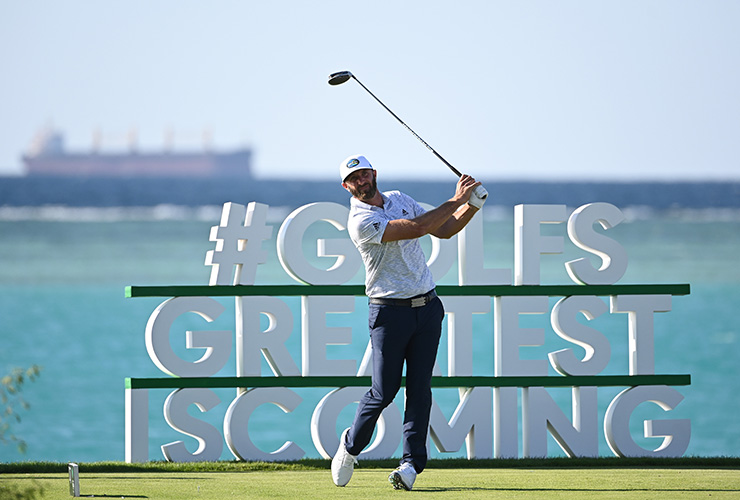 Dustin Johnson is in ominously familiar territory at the Saudi International