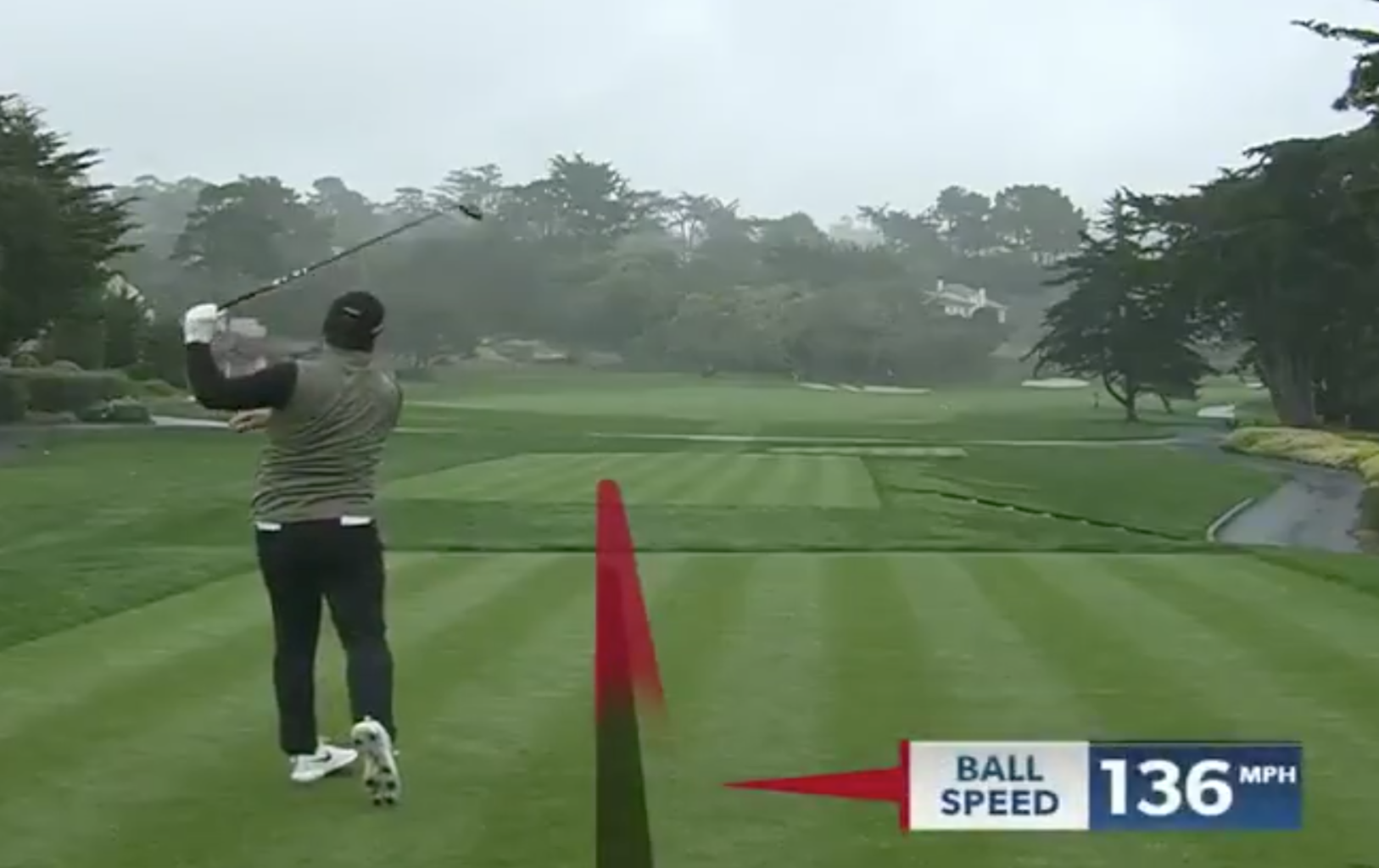 Francesco Molinari stunningly cold topped one off the first tee at Pebble Beach