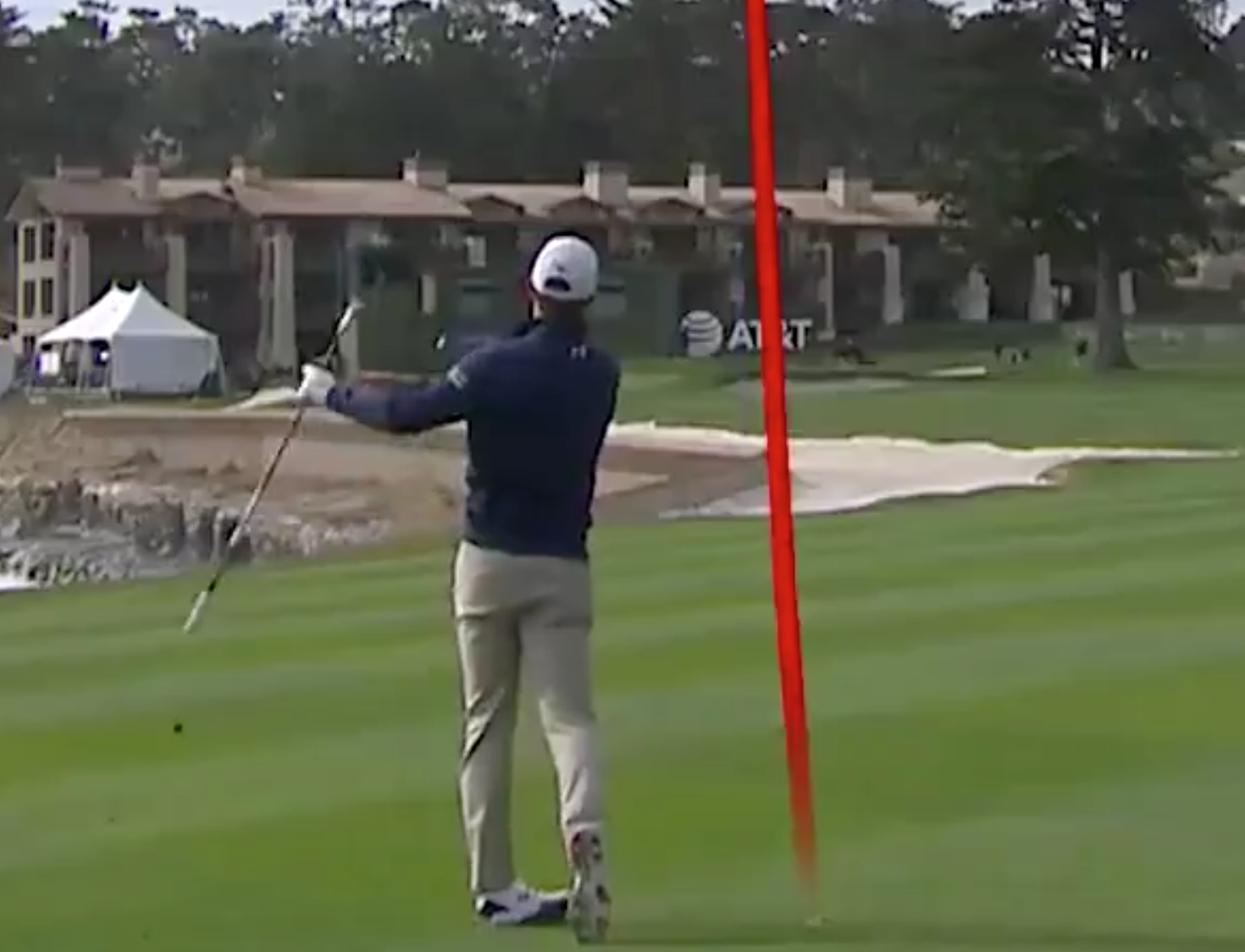 Maverick McNealy’s vicious club twirl at Pebble Beach’s 18th hole was an instant classic