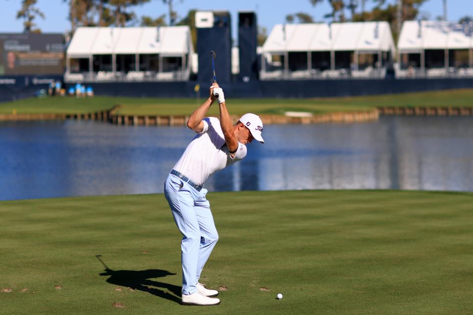 The horror show that is Sawgrass’ 17th got uglier with every swing in the first round