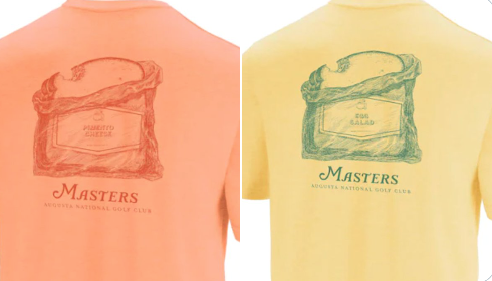 These glorious Masters sandwich tees are going to be the hot-ticket item at the online Patron Shop