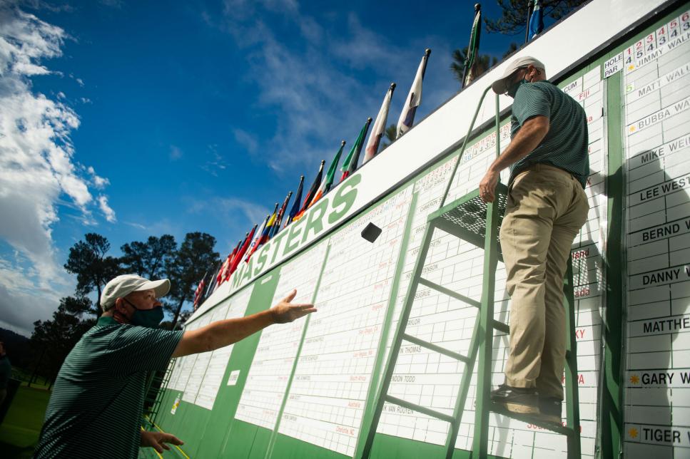 Starting times and pairings for the first and second rounds at Augusta National