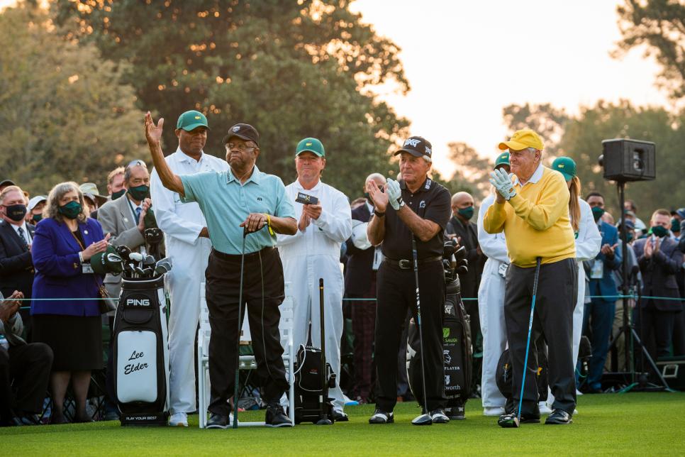 Lee Elder makes history again at Augusta National as an honorary starter