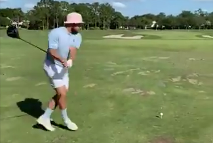Tyrrell Hatton might be better at the Happy Gilmore swing than Happy Gilmore himself