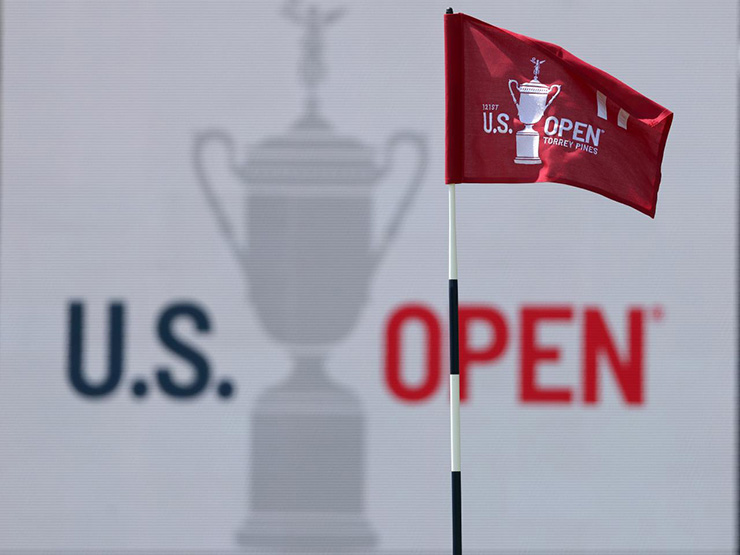 Why have there been so many nasty bounces off flagsticks at Torrey Pines?