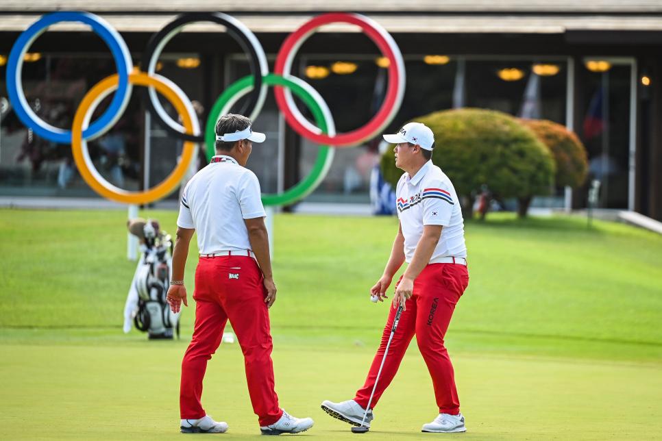 At Olympics, Sungjae im and Si Woo Kim say they’re not thinking about ‘military problem’
