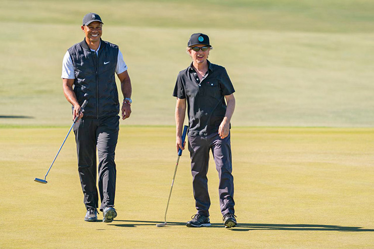 David Spade’s playing lesson with Tiger included this irresistible zinger