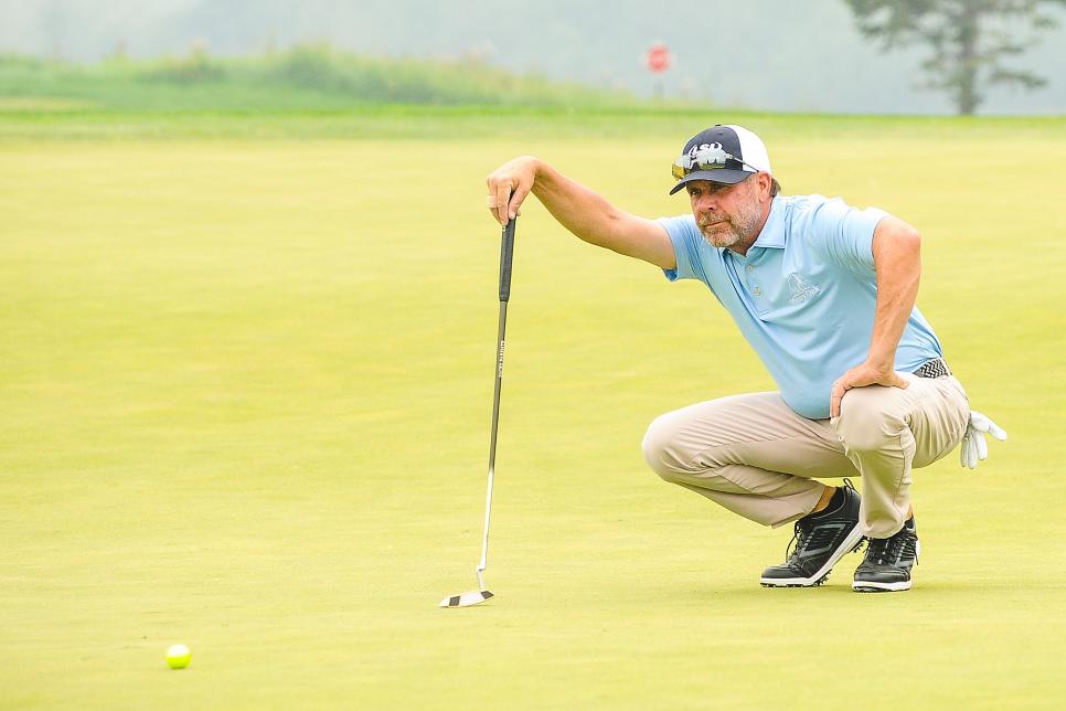 Doug Barron celebrates his career mulligan with an epic 18th-hole victory happy dance