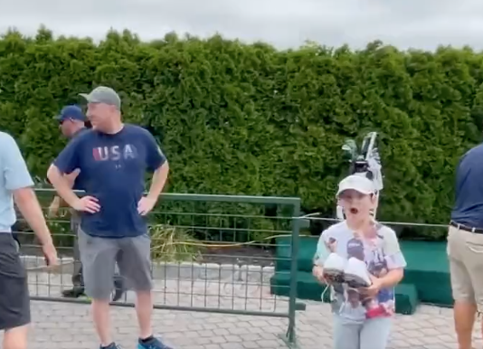 Little Justin Thomas superfan celebrates JT gifting him a pair of spikes like Christmas morning in August