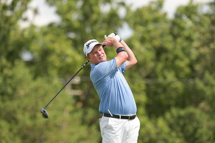 Joe Durant fends off a challenge from Bernhard Langer to win for the first time in more than three years