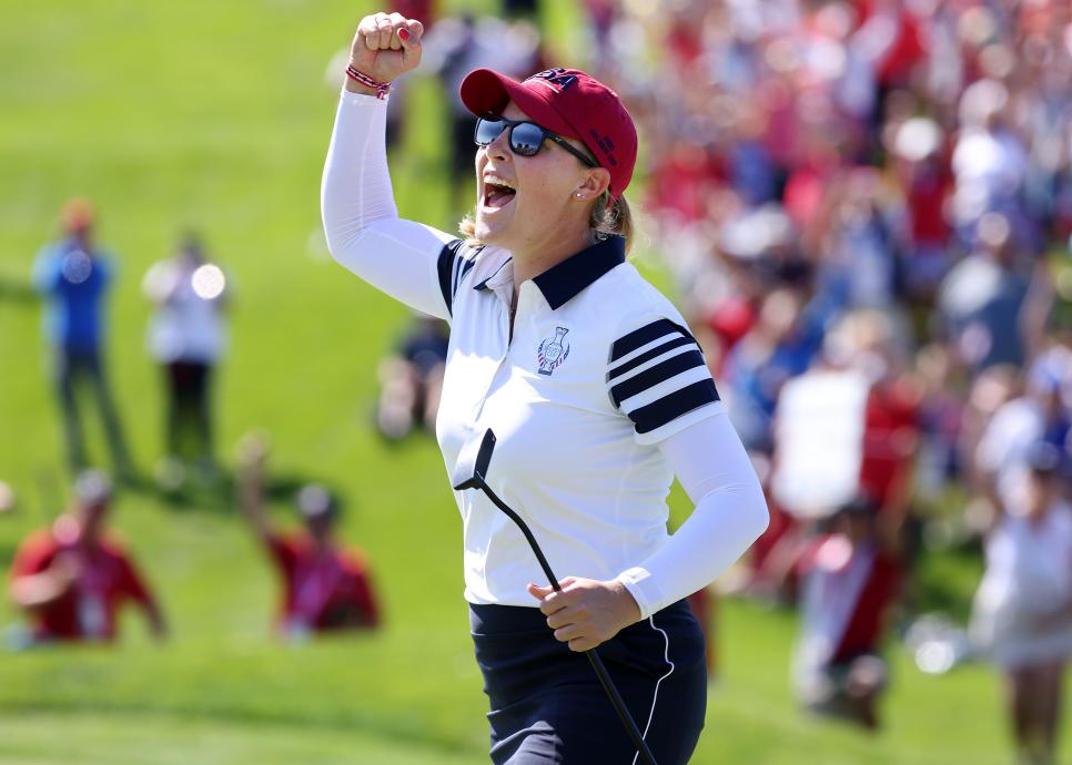 Solheim Cup 2021: Americans bounce back on Day 2, but still trail entering singles