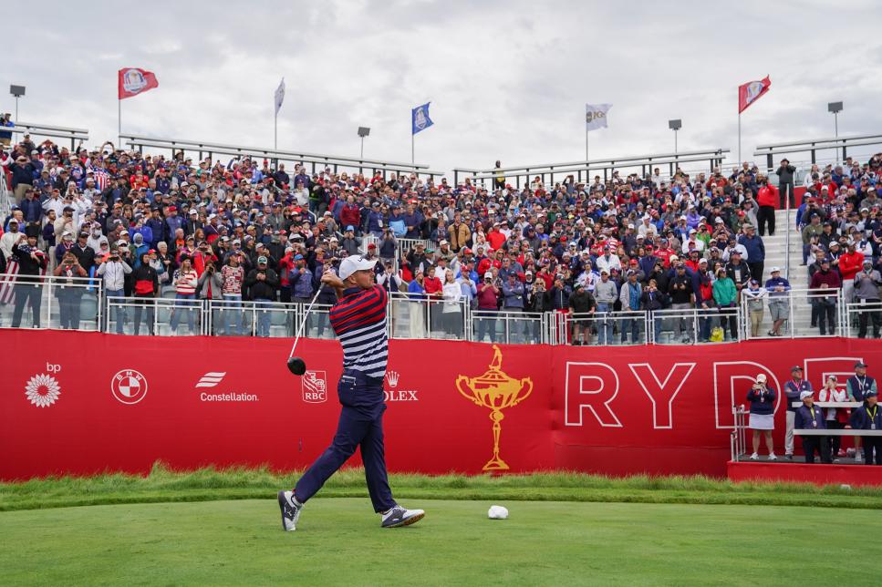 Watch Bryson DeChambeau come damn close to driving Whistling Straits’ first green