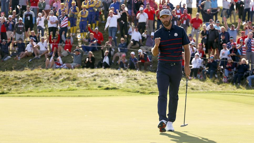 Dustin Johnson won’t say Whistling Straits owes him one, but his performance seems to be saying it for him