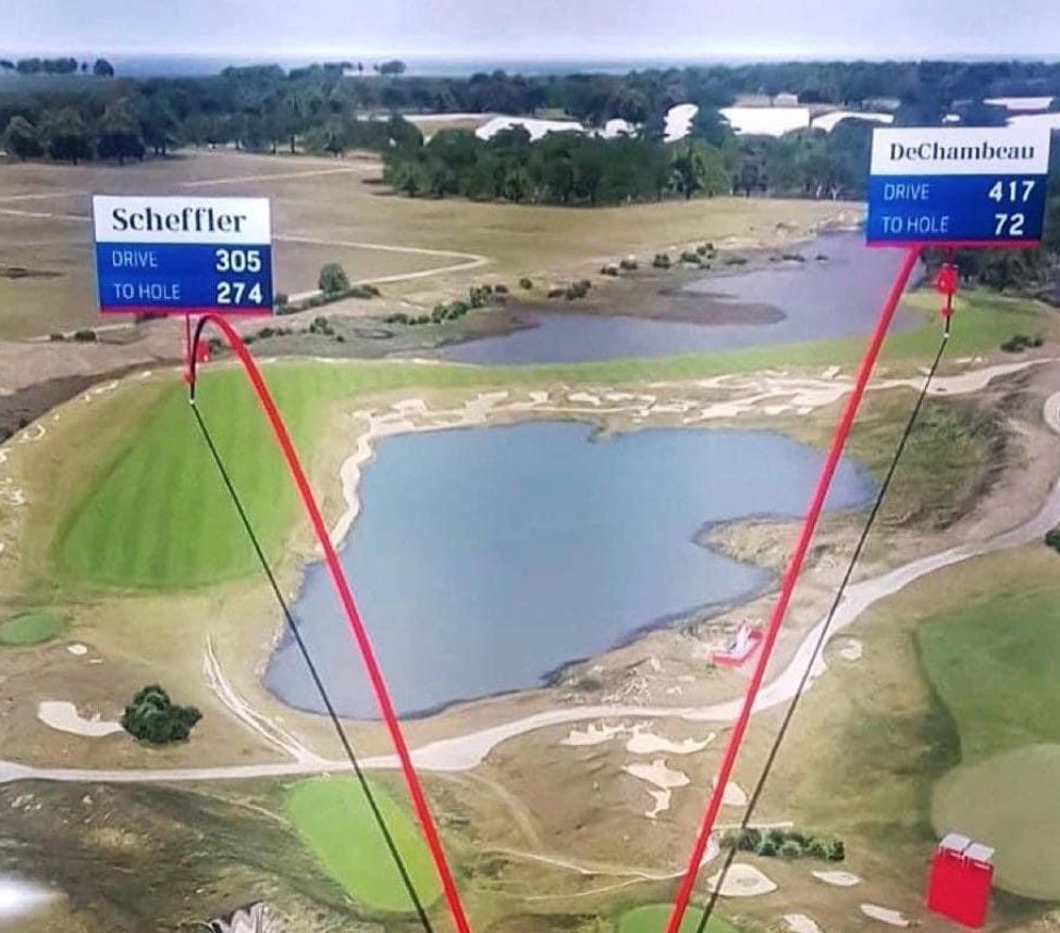 Bryson DeChambeau takes absurd line off the tee, makes one of the easiest eagles in golf history