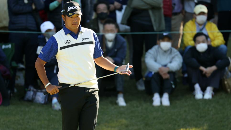 Japan’s golfing ‘Elvis’ in control at Zozo, Morikawa suffers the S-word and Pat Perez is predictably funny in the booth