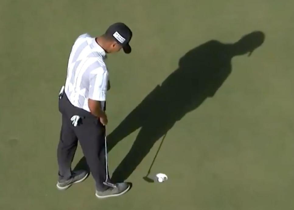 Pro’s happy ending after cruel 72nd-hole lipout goes bad with rules violation, penalty stroke