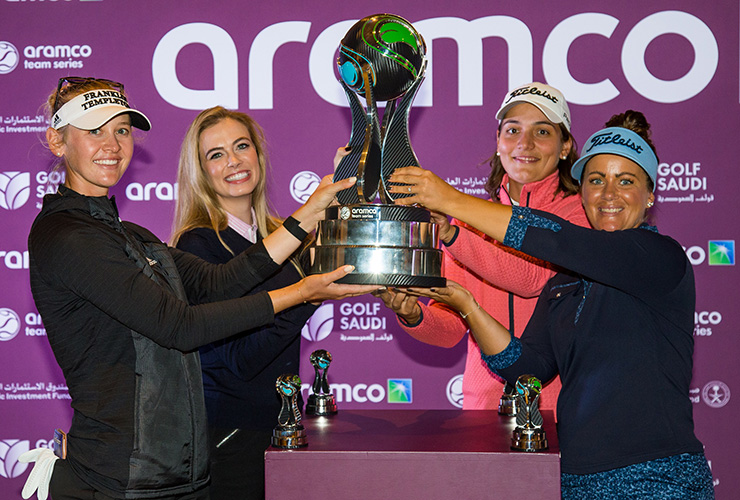 Team Jessica Korda triumph in night play-off at the Aramco Team Series – New York after Charley Hull bags solo title