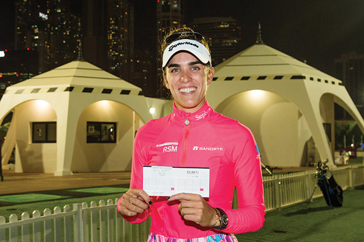 With an opening 63, Mexican Maria Fassi is a joint owner of the Faldo course record and out alone at the Dubai Moonlight Classic