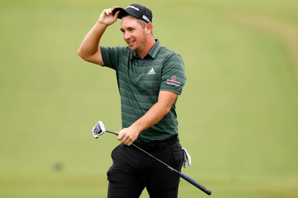 Stormtrooper Lucas Herbert embraces rain and wind in his first PGA Tour victory