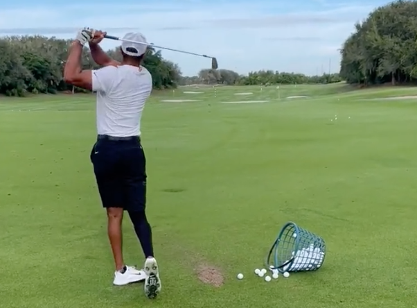 Tiger Woods posts first swing video since car accident
