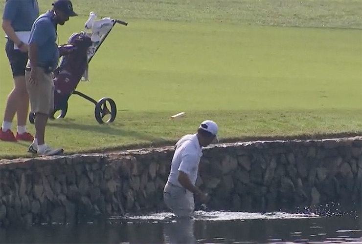 WATCH this South Korean amateur quite literally make the biggest splash on day 1 at the Asia-Pacific