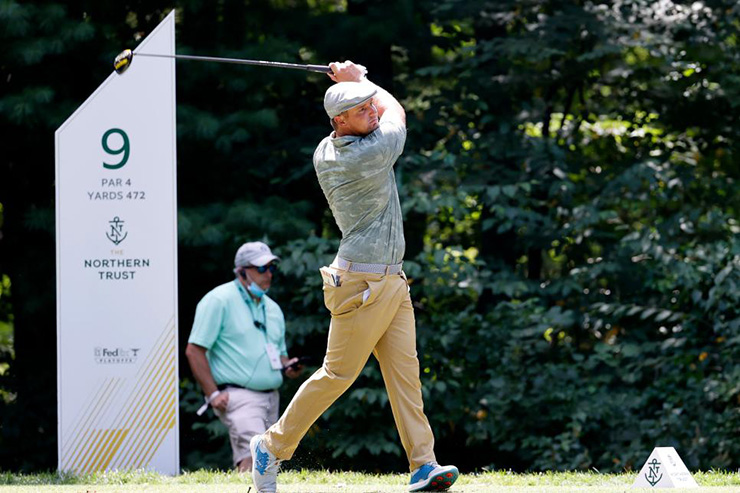 Bryson DeChambeau smashes golf ball over the net at Topgolf, continues to be a driving range menace