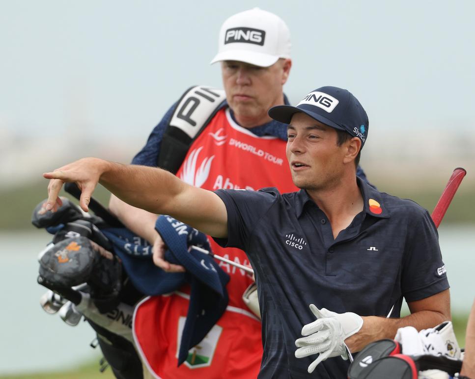 The Abu Dhabi leaderboard may say otherwise but Viktor Hovland opened with the round of the day