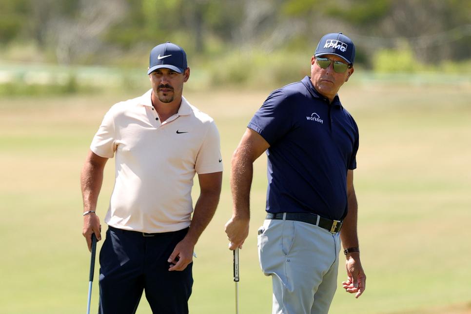 Brooks Koepka calls out Phil Mickelson for “greed” comments